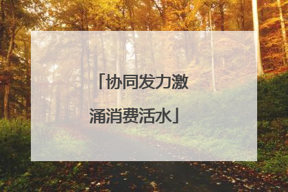 协同发力激涌消费活水