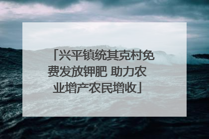 兴平镇统其克村免费发放钾肥 助力农业增产农民增收
