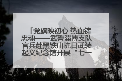 党旗映初心 热血铸忠魂——武警淄博支队官兵赴黑铁山抗日武装起义纪念馆开展“七一”主题党日活动