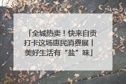 全城热卖！快来自贡打卡这场惠民消费展丨美好生活有“盐”味