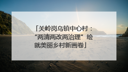 关岭岗乌镇中心村：“两清两改两治理”绘就美丽乡村新画卷