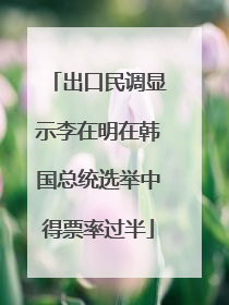 出口民调显示李在明在韩国总统选举中得票率过半
