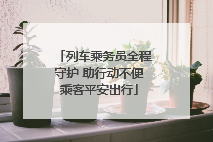 列车乘务员全程守护 助行动不便乘客平安出行