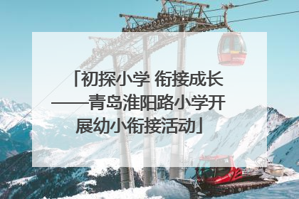初探小学 衔接成长——青岛淮阳路小学开展幼小衔接活动