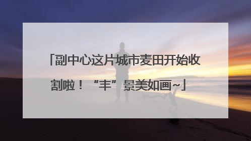 副中心这片城市麦田开始收割啦！“丰”景美如画~