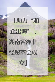 助力“湘企出海”，湖南省湘非经贸商会成立