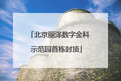 北京丽泽数字金科示范园首栋封顶
