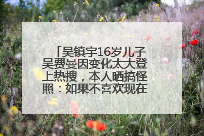 吴镇宇16岁儿子吴费曼因变化太大登上热搜，本人晒搞怪照：如果不喜欢现在的我可以离开