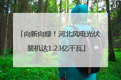 向新向绿！河北风电光伏装机达1.23亿千瓦