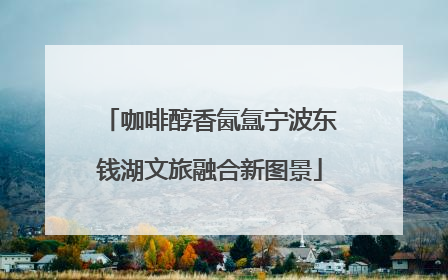 咖啡醇香氤氲宁波东钱湖文旅融合新图景