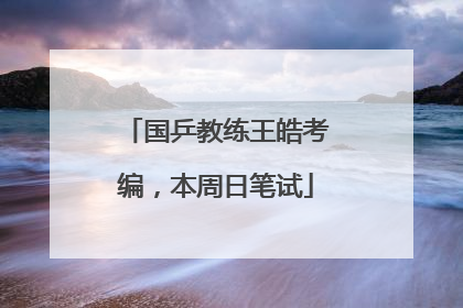 国乒教练王皓考编，本周日笔试