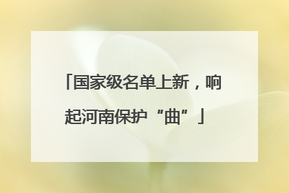 国家级名单上新，响起河南保护“曲”