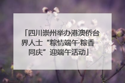 四川崇州举办港澳侨台界人士“粽情端午·粽香同庆”迎端午活动