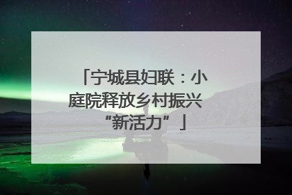 宁城县妇联：小庭院释放乡村振兴“新活力”