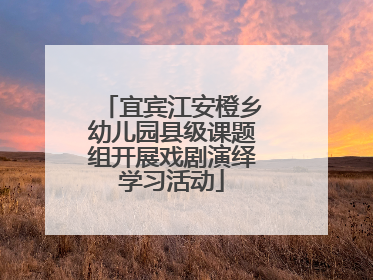 宜宾江安橙乡幼儿园县级课题组开展戏剧演绎学习活动