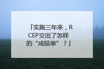实施三年来，RCEP交出了怎样的“成绩单”？