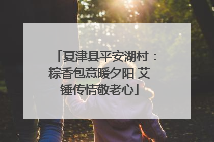 夏津县平安湖村：粽香包意暖夕阳 艾锤传情敬老心