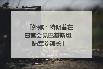 外媒：特朗普在白宫会见巴基斯坦陆军参谋长