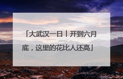 大武汉一日︱开到六月底，这里的花比人还高