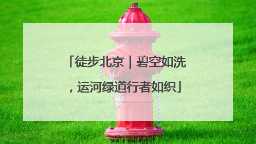 徒步北京｜碧空如洗，运河绿道行者如织