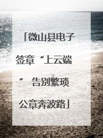 微山县电子签章“上云端” 告别繁琐公章奔波路