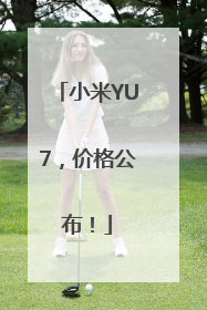小米YU7，价格公布！