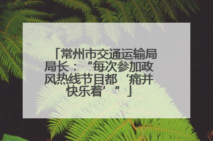 常州市交通运输局局长：“每次参加政风热线节目都‘痛并快乐着’”