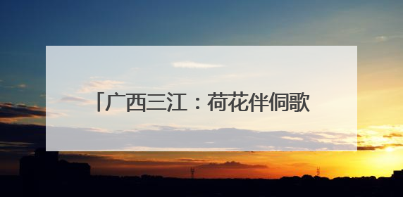 广西三江：荷花伴侗歌 农文旅融合引客来