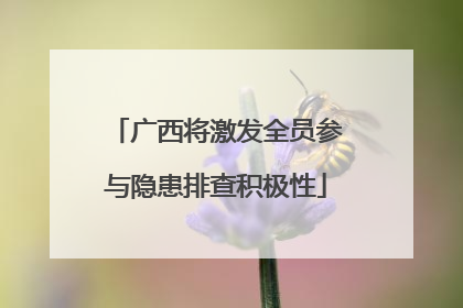 广西将激发全员参与隐患排查积极性