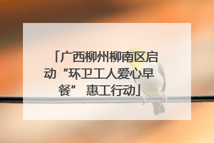 广西柳州柳南区启动“环卫工人爱心早餐” 惠工行动