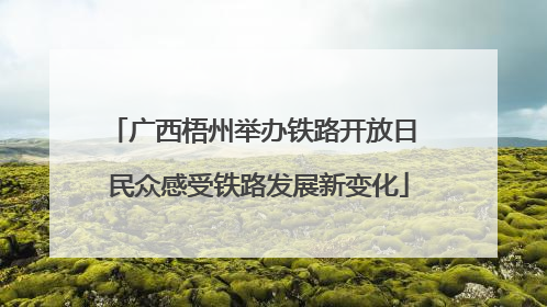 广西梧州举办铁路开放日 民众感受铁路发展新变化