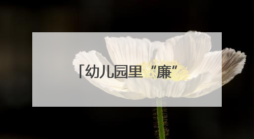 幼儿园里“廉”花开 系好孩子人生首粒“纽扣”