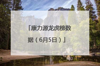 康力源龙虎榜数据（6月5日）
