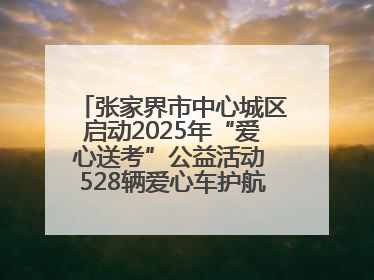 张家界市中心城区启动2025年“爱心送考”公益活动 528辆爱心车护航高考学子