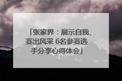 张家界：展示自我、赛出风采 6名参赛选手分享心得体会