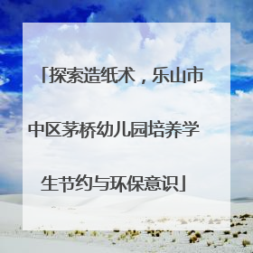 探索造纸术，乐山市中区茅桥幼儿园培养学生节约与环保意识