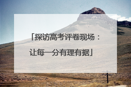 探访高考评卷现场：让每一分有理有据