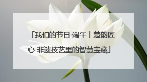 我们的节日·端午丨楚韵匠心 非遗技艺里的智慧宝藏
