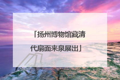 扬州博物馆藏清代扇面来泉展出