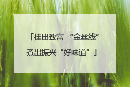 挂出致富 “金丝线” 煮出振兴“好味道”