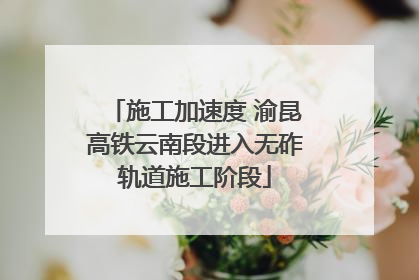 施工加速度 渝昆高铁云南段进入无砟轨道施工阶段