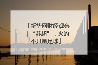 新华网财经观察｜“苏超”，火的不只是足球