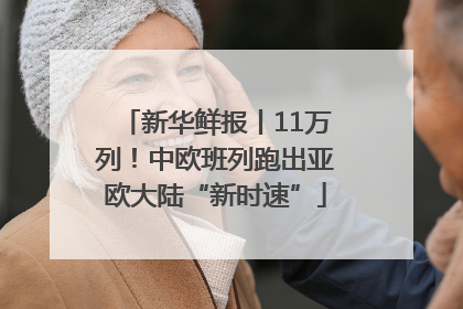 新华鲜报丨11万列！中欧班列跑出亚欧大陆“新时速”
