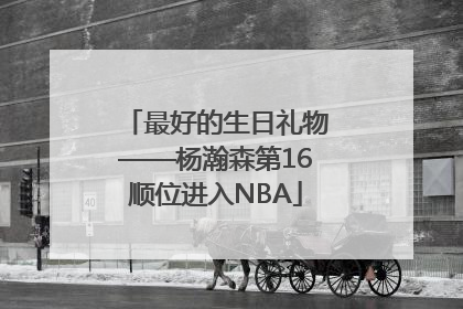 最好的生日礼物——杨瀚森第16顺位进入NBA