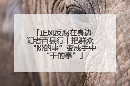 正风反腐在身边·记者百县行丨把群众“盼的事”变成手中“干的事”