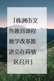株洲市义务教育课程教学改革推进会在荷塘区召开