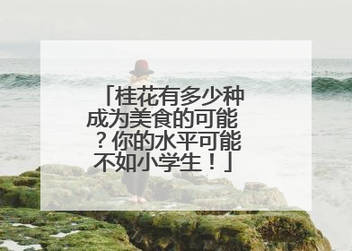 桂花有多少种成为美食的可能？你的水平可能不如小学生！