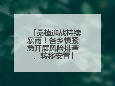 桑植迎战持续暴雨！各乡镇紧急开展风险排查、转移安置
