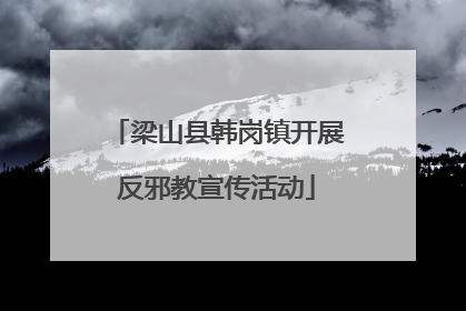 梁山县韩岗镇开展反邪教宣传活动