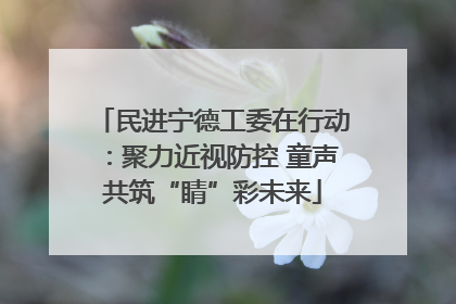 民进宁德工委在行动：聚力近视防控 童声共筑“睛”彩未来